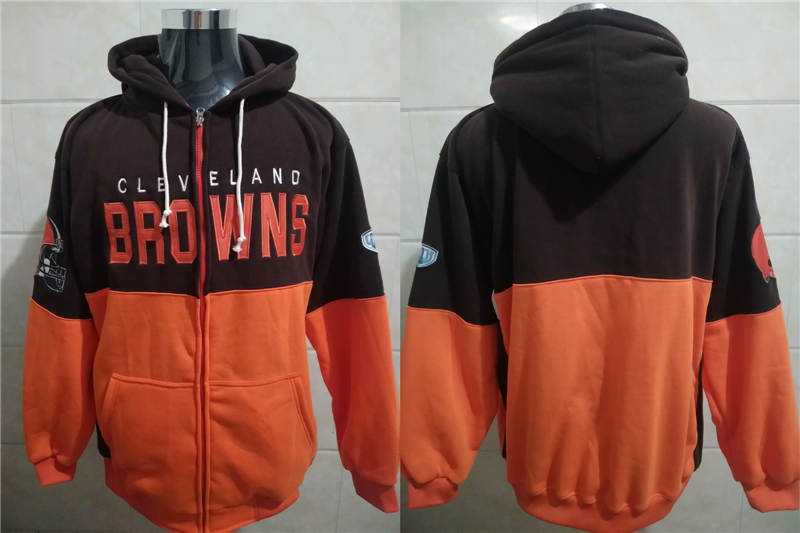 Browns Blank Orange & Brown Full Zip All Stitched Hooded Sweatshirt,We sell and wholesale Browns Blank Orange & Brown Full Zip All Stitched Hooded Sweatshirt on line form chian!